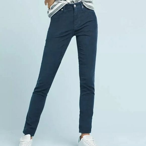 The Cords & Co "Hey" Corduroy Low Rise Skinny Pants 25 x 32 Raw Indigo - Picture 8 of 11